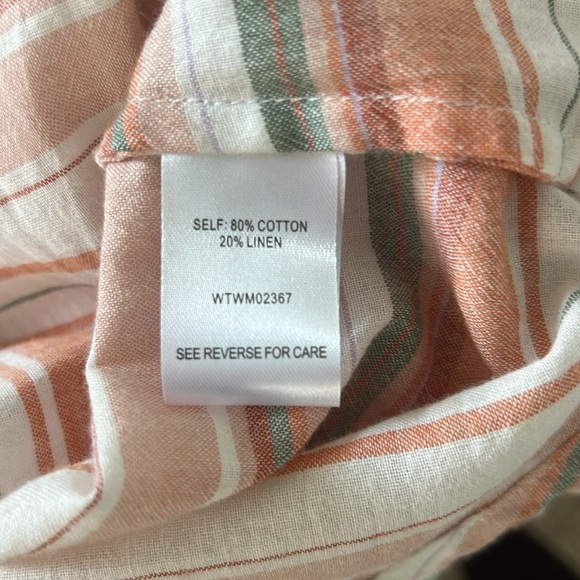 Multicolor Striped Blouse with Tie Front NWT - Picture 4 of 5